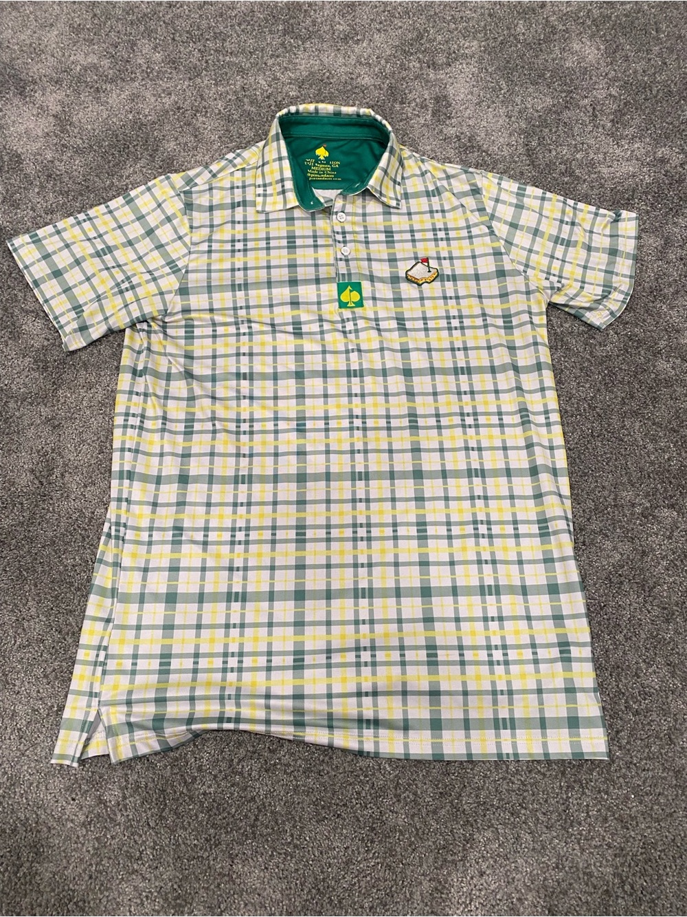 Pins & Aces Golf Polo Shirt Mens Size Medium Masters Limited Edition 2021 Rare